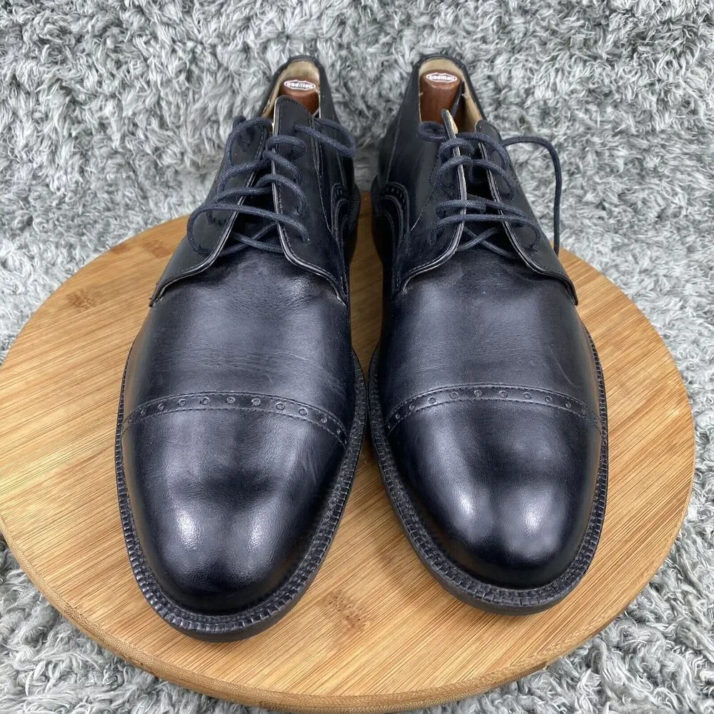 Johnston & Murphy Wingtip Oxford Leather Shoes Men's 10 W Signature Series